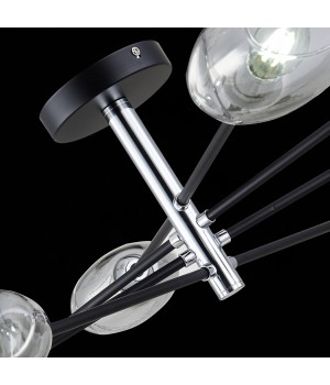 SLE155512-08 Люстра потолочная Черный, Хром/Дымчатый E14 8*40W GLOA-foto7