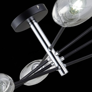 SLE155512-08 Люстра потолочная Черный, Хром/Дымчатый E14 8*40W GLOA-foto7