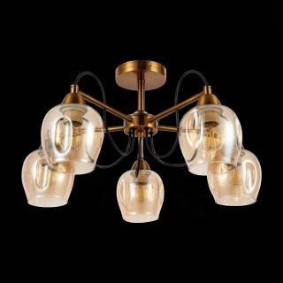 SLE110002-05 Люстра потолочная Бронза/Янтарный E27 5*60W ACRO-foto5