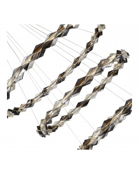 SL6009.103.03 Люстра подвесная ST-Luce Золотистый/Прозрачно-Дымчатый LED 1*75W 3000K DIAMANTA-foto3