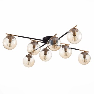 SLE106902-08 Люстра потолочная Черный/Янтарный E14 8*40W LITERNO-foto2