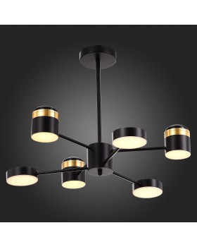 SLE6007-402-06 Светильник потолочный Черный, Золотистый/Черный, Золотистый LED 6*7W 3000K TEZZE-foto5