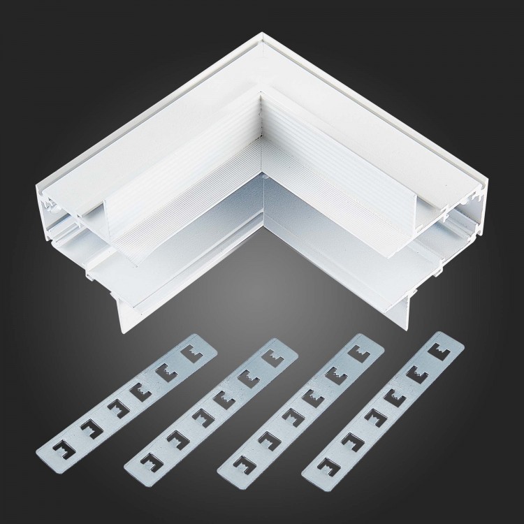 ST007.549.12 Внутренний угол-соединитель для встраиваемого магнитного шинопровода под ГКЛ 12мм ST-Luce Белый SKYLINE 48
