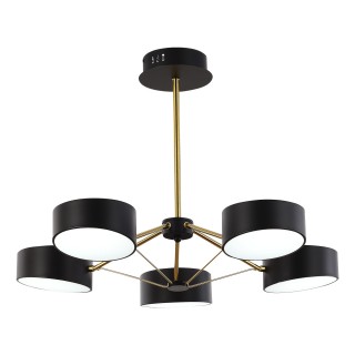 SLE6005-402-05 Светильник потолочный Черный/Черный LED 5*10W VALLE-foto3