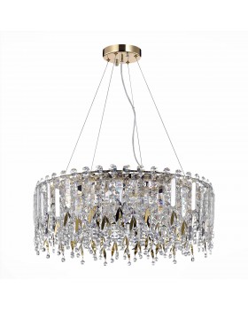 SL1655.203.08 Люстра подвесная ST-Luce Золотистый/Прозрачный E14 8*40W DESIO-foto2