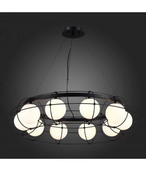 SL1189.403.10 Люстра подвесная ST-Luce Черный/Опал G9 10*5W BEATA-foto5