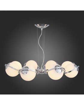 SL848.103.08 Люстра подвесная ST-Luce Хром/Белый E27 8*60W LOOPO-foto5