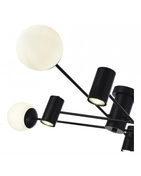 SLE1105-402-08 Светильник потолочный Черный/Белый GU10+E27 4+4*5+60W RAITO-foto3