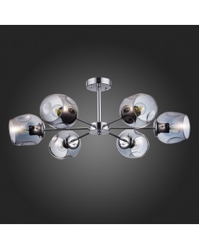 SLE155402-06 Люстра потолочная Хром/Дымчатый E27 6*60W PALLO-foto8