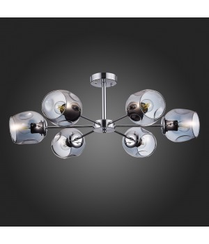 SLE155402-06 Люстра потолочная Хром/Дымчатый E27 6*60W PALLO-foto8
