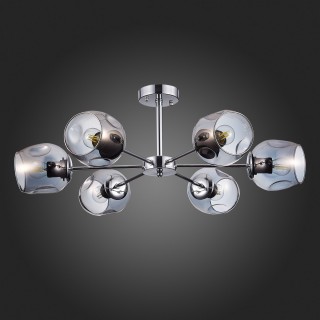 SLE155402-06 Люстра потолочная Хром/Дымчатый E27 6*60W PALLO-foto8