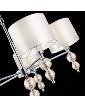 SLE105703-05 Люстра подвесная Хром/Светло-бежевый E14 5*40W RAMER-foto6