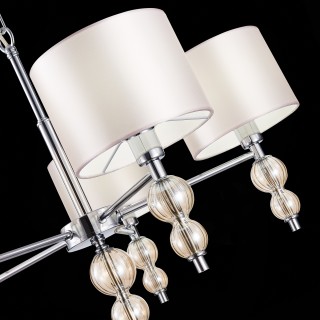 SLE105703-05 Люстра подвесная Хром/Светло-бежевый E14 5*40W RAMER-foto6