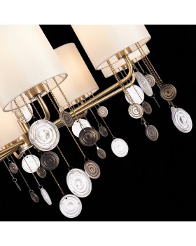 SLE107933-08 Люстра подвесная Бронза/Бежевый E14 8*40W SEVILLA-foto6