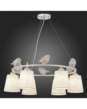 SLE1155-503-06 Светильник подвесной Белый/Серый E27 6*40W LAVINIA-foto5