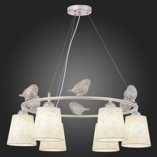 SLE1155-503-06 Светильник подвесной Белый/Серый E27 6*40W LAVINIA-foto5