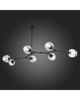 SLE154843-07 Светильник подвесной Черный/Дымчатый E27 7*40W RAMETTO-foto5