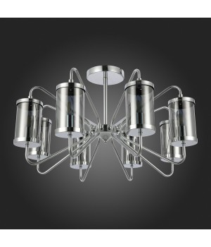 SLE102302-08 Люстра потолочная Хром/Дымчатый E14 8*40W VALIERI-foto8