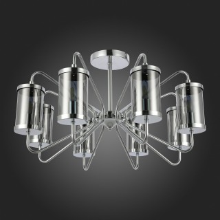 SLE102302-08 Люстра потолочная Хром/Дымчатый E14 8*40W VALIERI-foto8