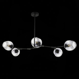 SLE154843-05 Светильник подвесной Черный/Дымчатый E27 5*40W RAMETTO-foto4