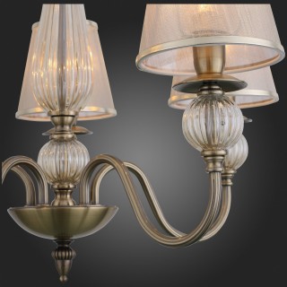 SL185.303.05 Люстра подвесная, потолочная Бронза, Прозрачный/Бежевый, Бронза E14 5*40W GRAZIA-foto12