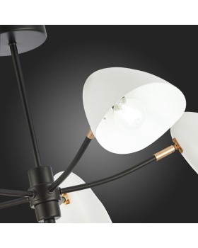 SLE103602-05 Люстра потолочная Черный, Золотой/Белый E14 5*40W SATTA-foto3