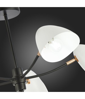 SLE103602-05 Люстра потолочная Черный, Золотой/Белый E14 5*40W SATTA-foto3