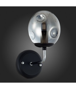 SLE106001-01 Светильник настенный Хром, Черный/Дымчатый E14 1*40W MAREA-foto6