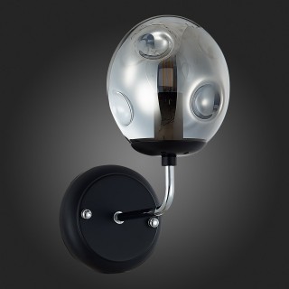 SLE106001-01 Светильник настенный Хром, Черный/Дымчатый E14 1*40W MAREA-foto6