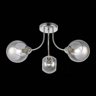 SLE102102-03 Люстра потолочная Хром/Дымчатый E14 3*40W RELOTTE-foto4