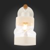 SLE114501-01 Светильник настенный Белый, Светлое дерево/Белый, Прозрачный E27 1*60W ABIRITTO