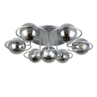 SL418.172.07 Люстра потолочная Серебристый/Дымчатый E27 7*60W GALIO-foto2