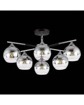 SLE106502-06 Светильник потолочный Черный, Хром/Хром, Прозрачный E27 6*60W GOCIA-foto4