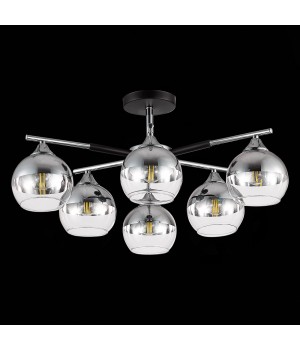 SLE106502-06 Светильник потолочный Черный, Хром/Хром, Прозрачный E27 6*60W GOCIA-foto4