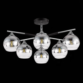 SLE106502-06 Светильник потолочный Черный, Хром/Хром, Прозрачный E27 6*60W GOCIA-foto4