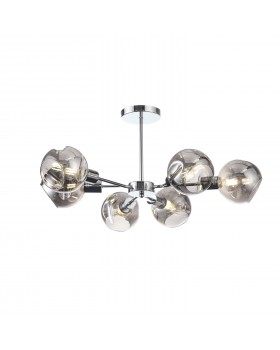SLE155102-06 Люстра потолочная Хром/Дымчатый E14 6*60W GENTORE-foto14
