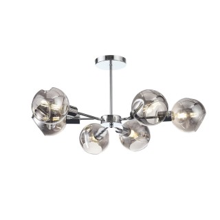 SLE155102-06 Люстра потолочная Хром/Дымчатый E14 6*60W GENTORE-foto14