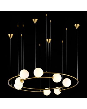 SL1186.303.08 Светильник подвесной ST-Luce Латунь/Молочный G9 8*5W ARKOS-foto4