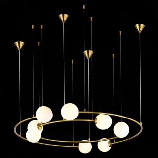 SL1186.303.08 Светильник подвесной ST-Luce Латунь/Молочный G9 8*5W ARKOS-foto4