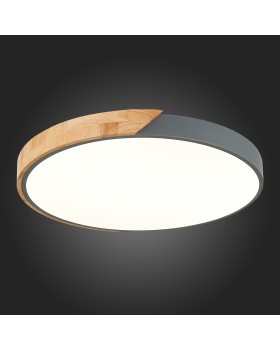 SLE200972-01 Светильник потолочный Серый, Светлое дерево/Белый LED 1*45W 3000K/4000K/6000K FESTA-foto5