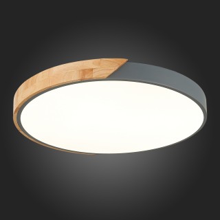 SLE200972-01 Светильник потолочный Серый, Светлое дерево/Белый LED 1*45W 3000K/4000K/6000K FESTA-foto5