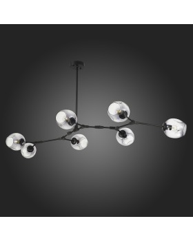 SLE154843-07 Светильник подвесной Черный/Дымчатый E27 7*40W RAMETTO-foto6