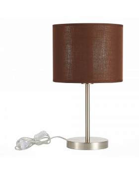 SLE300594-01 Прикроватная лампа Никель/Золотистый, Коричневый E27 1*40W BRESCIA-foto2