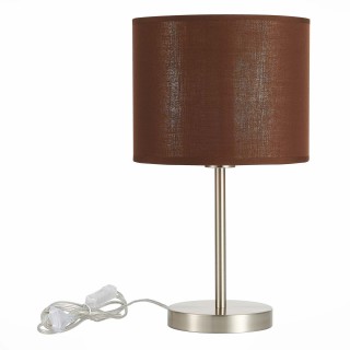SLE300594-01 Прикроватная лампа Никель/Золотистый, Коричневый E27 1*40W BRESCIA-foto2