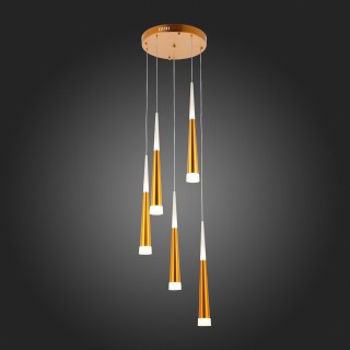 SLE200103-05 Светильник подвесной Золотистый/Золотистый, Белый LED 5*7W 3000K ORPELO-foto7