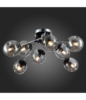 SLE106002-08 Люстра потолочная Хром, Черный/Дымчатый E14 8*40W MAREA-foto5