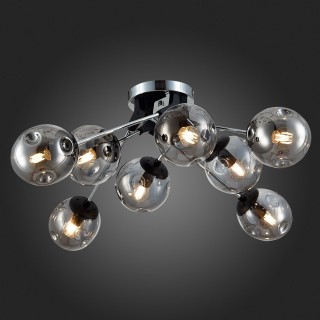 SLE106002-08 Люстра потолочная Хром, Черный/Дымчатый E14 8*40W MAREA-foto5