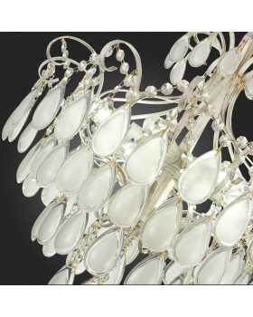 SLE160302-06 Светильник потолочный Золотистый/Белый матовый E14 6*60W MAGONZA-foto5