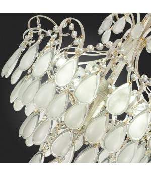 SLE160302-06 Светильник потолочный Золотистый/Белый матовый E14 6*60W MAGONZA-foto5