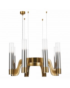 SL1235.303.08 Люстра подвесная ST-Luce Латунь/Хром, Прозрачный E14 8*40W ETTORE-foto2